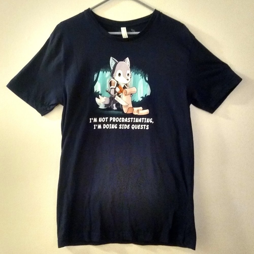 COPY - Newer Navy Blue Graphic T-shirt by Tee Turtle (Size:  Adult Unisex Large)